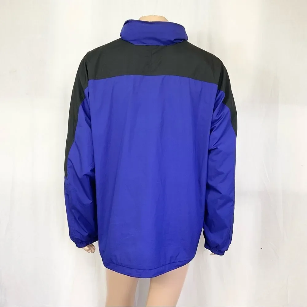 The North Face Vintage Men's Blue & Black Full Zip Windbreaker Jacket Size XL